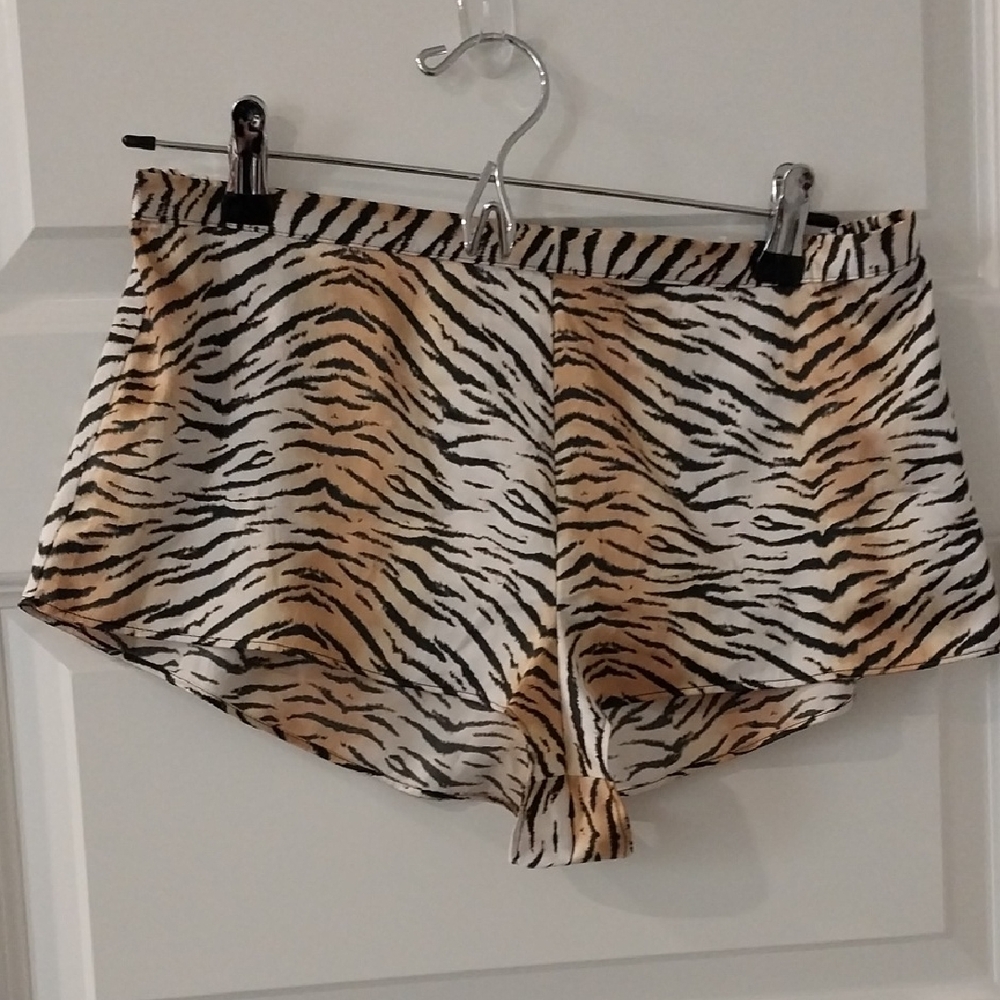 Victoria's Secret Zebra Print Tap Pants - Black and Tan